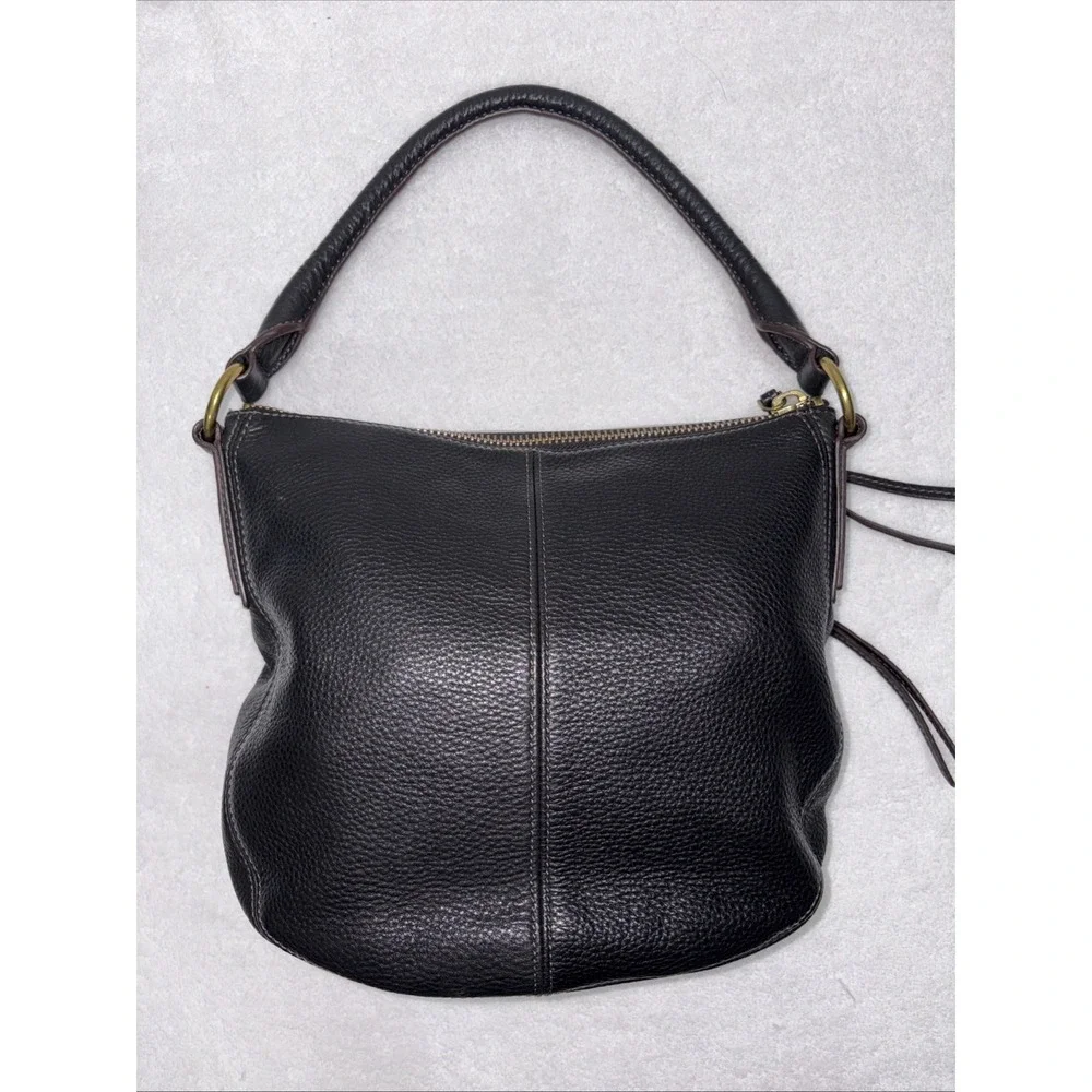 Fossil Molly Pebbled Leather Shoulder Bag Patchwork Hobo Purse